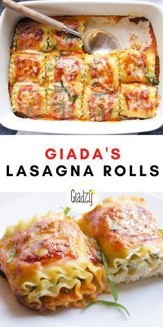 Rolled Lasagna Spinach Ricotta, Eggplant Lasagna Rolls, Lasagna With Prosciutto, Ricotta Spinach Lasagna Rolls, Best Italian Recipes Dinners, Giada De Laurentiis Lasagna Recipes, Recipes That Use Marinara Sauce, Valentine Meals For A Crowd, Recipes Using Lasagna Noodles