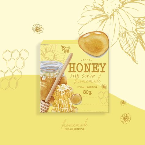 Honey Soap Packaging, Honey Advertising, Honey Cosmetics, Honey Lemon Tea, Soap Packaging Design, Tea Packaging Design, Honey Packaging, Ads Campaign, Honey Tea