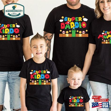 Family Super Daddio Mommio Kiddo Shirts New Dad First Mothers Day Together Unisex Classic Check more at https://dadmomgift.com/product/family-super-daddio-mommio-kiddo-shirts-new-dad-first-mothers-day-together-unisex-classic/ Family Day Tshirt Design Ideas, Tshirt Design Ideas Aesthetic, Model Kaos, Super Daddio, Tshirt Design Ideas, First Mothers Day, Family Day, Custom Tshirt Design, New Dads