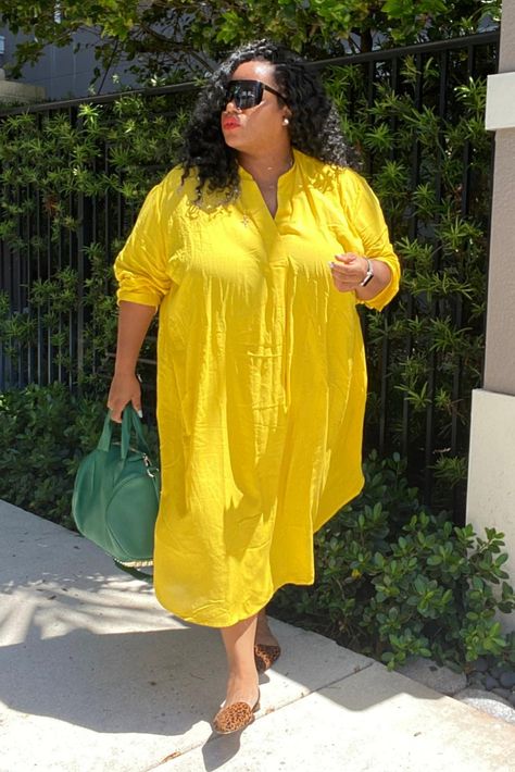 Plus size summer dress, plus size fashion, plus size clothing Long Summer Dresses Plus Size, Plus Size Rome Outfits, Oversized Solid Color Summer Dresses, Plus Size Summer Fashion 2023, Yellow Oversized Kaftan For Summer, Oversized Yellow Beach Dress, Casual Yellow Oversized Maxi Dress, Oversized Yellow Maxi Dress, Plus Size Spring Fashion 2023