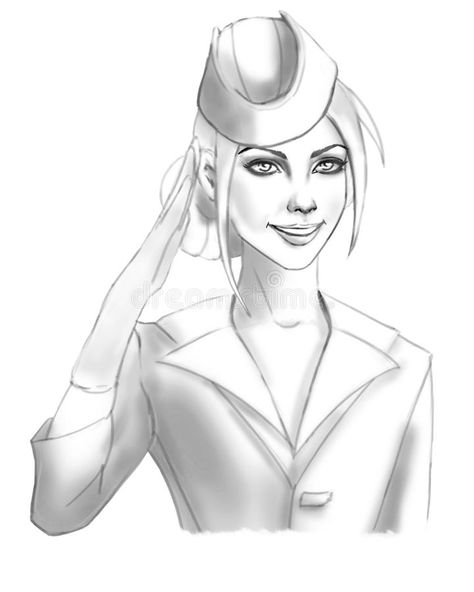 Flight Attendant Drawing, Female Flight Attendant, Cartoon Female, Suit Drawing, Drawing Videos For Kids, Cartoon Drawings Disney, Cartoon Drawings Of Animals, Cartoon Drawing Tutorial, Easy Cartoon Drawings