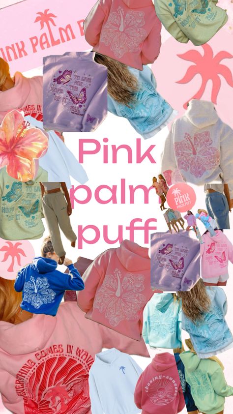 PINK PALM PUFF 💗🎀🌺 #pinkpalmpuff #pink #hoodies #preppy Pinkpalmpuff Hoodies, Pink Palm Puff, Hoodies Preppy, Pink Hoodies, Girly Christmas Gifts, Preppy Wallpapers, Girly Christmas, Hoodie Aesthetic, Preppy Wallpaper