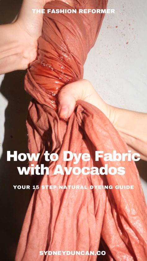 Avocado Dyed Fabric, Dyeing With Avocado, Avocado Pit Dye, Avocado Dye, Dye Fabric, Avocado Dyeing, Diy Dye, Pink Dye, Natural Dye Fabric