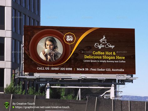 Coffee Billboard #Ad #Coffee, #Affiliate, #Billboard Classic Mens Haircut, Hoarding Design, Billboard Design, Buy Coffee, Beauty Packaging, Promote Your Business, Coffee Shop, Website Design, Coffee