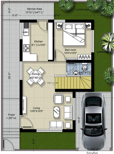 20x30 House Plans, Budget House Plans, 2bhk House Plan, Indian House Plans, Architecture Magazine, Duplex House Plans, House Construction Plan, Model House Plan, Duplex House Design