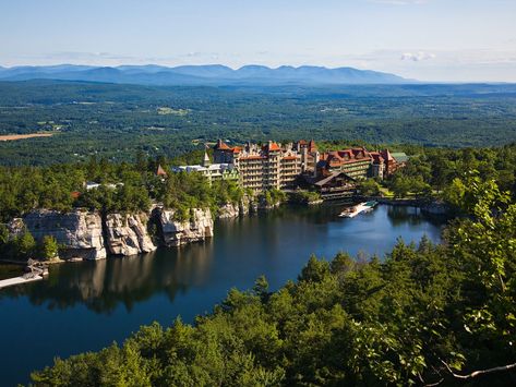 Best places to stay on a New York road trip Day Trips From Nyc, Day Trip To Nyc, Upstate Ny Travel, Victorian Castle, Mohonk Mountain House, New Paltz Ny, Lake George Village, Castles To Visit, Hudson Valley Ny