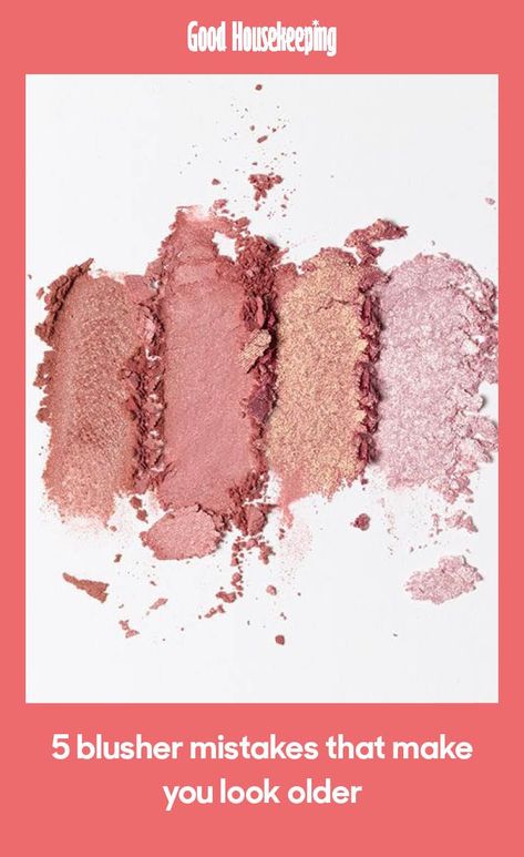 How to apply blusher and our tips for avoiding the mistakes that can make you look older. #beauty #makeuptips Mac Melba Blush, How To Apply Blusher, Homemade Blush, Trinny London, Creme Puff, Rosie For Autograph, Blusher Brush, Makeup Brushes Guide, Makeup Bag Essentials