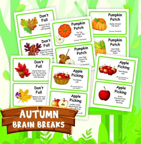 Fall Gross Motor Activities Preschool, Proprioceptive Activities, Apple Picking Fall, Preschool Color Activities, Gross Motor Activity, Fall Preschool Activities, Fun Brain, Fall Is In The Air, Gross Motor Activities