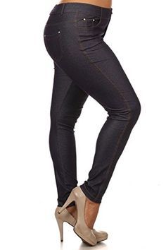 Plus Size Womens Sol Womens Leggings Pattern, Womens Jeggings, Solid Leggings, Plus Size Fashion For Women, Stretch Pants, Outfits With Leggings, Long Pants, Jeggings, Women's Leggings