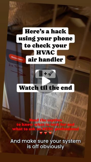 A n d r e w  M e l r o s e on Instagram: "❕Use this hack as a way to access the inside of your HVAC system — if you have filters around your house (and not in the air handler itself) you can still open up your return vents, pull the filter out and use your phone and flashlight this way.

Here is what you are looking for and what to ask ⬇️

- How old is the unit? (On average the useful life of a system is 15-20 years or so, though some can last longer). 

- Are there gaps or cracks in the system or the duct work?

- Is it leaking, has it leaked, or is it showing a rust or water marks from previous leaks or condensation?

- When you open the system up, (make sure it’s off of course), how does it look? Is there a lot of dust build up? How about green or black contamination? Does it smell real Hvac Hacks, Air Handler, Water Marks, Duct Work, Hvac System, How Old, Home Maintenance, Open Up, Flashlight