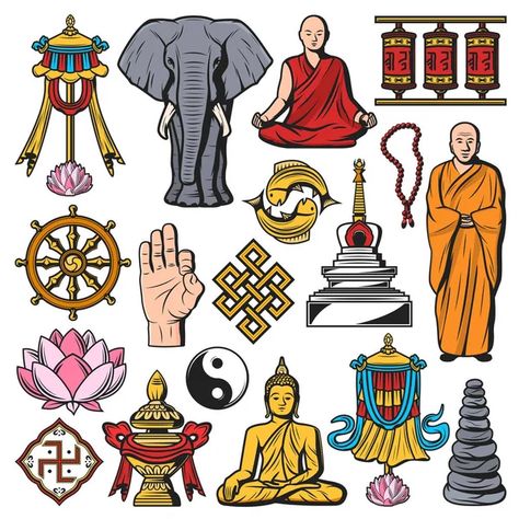 Diy Birthday Gifts For Dad, Buddhism Symbols, Vector Symbols, School Book Covers, Meditation Poses, Buddhist Meditation, Religious Symbols, Color Vector, Elements Of Art