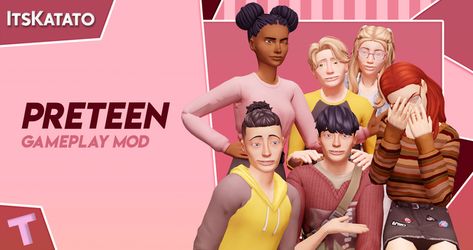 (PUBLIC) V1.4.4 Pre-Teen Mod (Base) | ItsKatato on Patreon Sims 4 Live In Services, Sims 4kids Clothes, Ebonix Sims 4, Sims 4 Cc Mega Pack, Sims 4 Gameplay Mod, Teen Mods Sims 4, Ts4 Gameplay Mods, Sims 4 Romance Mods, Sims 4 Cc Mods Gameplay