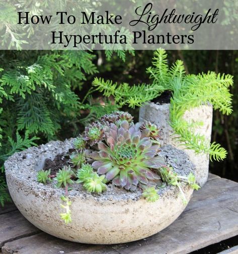 Hypertufa Planters, Backyard Garden Diy, Planters Garden, Vegetable Garden Tips, Diy Concrete Planters, Concrete Diy Projects, Concrete Pots, Backyard Diy Projects, Garden Containers