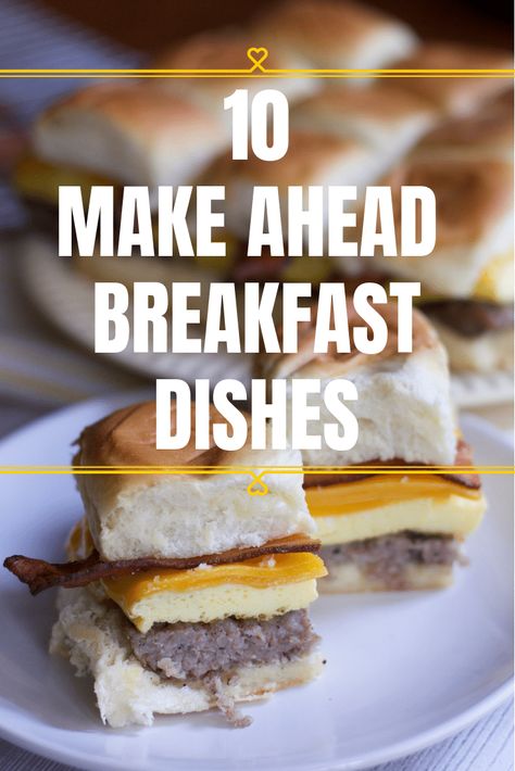 Make Ahead Dishes, Quick Breakfast Casserole, Easy Brunch Ideas, Make Ahead Breakfast Ideas, Breakfast Casserole With Bread, Breakfast Ideas Easy, Slow Cooker Breakfast Casserole, Easy Breakfast Ideas, French Toast Casserole Recipes