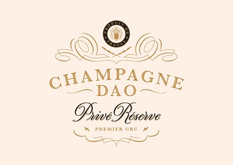 Branding Label Design, Champagne Label, Champagne Bottle, Bottle Design, Painted Signs, Label Design, Design Logo, Adobe Illustrator, Champagne