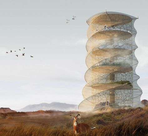 Vertical landfill processor wins 2019 eVolo Skyscraper Competition Vertical City, Ice Dams, Different Types Of Animals, The Blue Planet, Architectural Competition, Natural Ecosystem, Architecture Magazines, Urban Farming, Sustainable Architecture