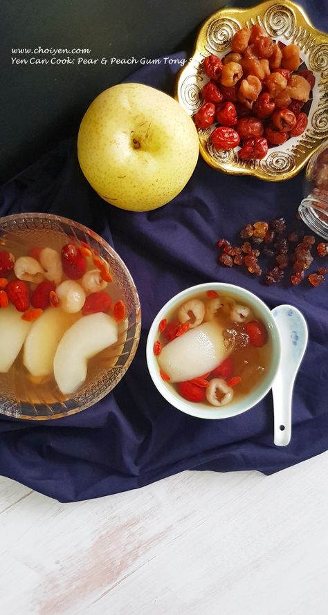 Tong Sui, Gum Recipe, Chinese Herbal Tea, Chinese Soup Recipes, Plum Trees, Pear Dessert, Sweet Soup, Best Herbal Tea, Herbal Teas Recipes