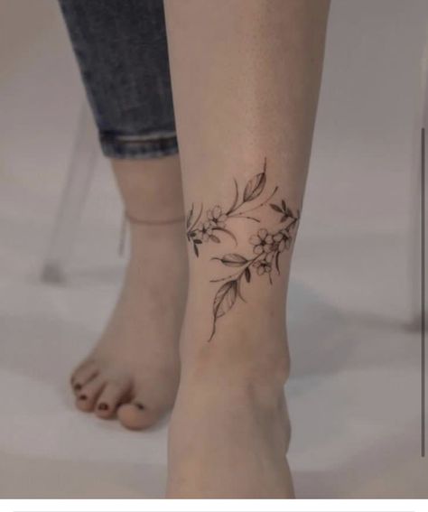 Leaves Around Ankle Tattoo, Ankle Leaves Tattoo, Ankle Floral Tattoo, Vine Ankle Tattoo, Ankle Vine Tattoo, Vine Leg Tattoo, Ankle Wrap Tattoo, Floral Ankle Tattoo, Vine Foot Tattoos