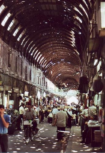 Hamidyeh souq/market... the most amazing market I have ever seen...Put it on your Bucket list...that is when Bashar Assad it taken down and Syria regains its greatness and freedom!!!... Souq Market, Syria Before And After, Damascus Syria, Cradle Of Civilization, World Cities, Syria, Middle East, Islamic Architecture, Damascus