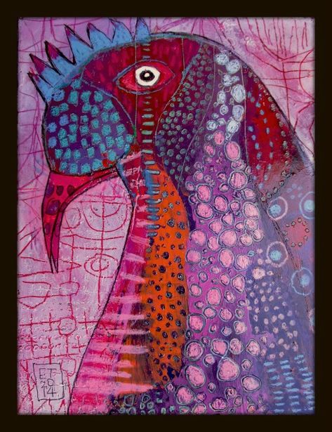 - Elke Trittel Art Elke Trittel, Collage Art Mixed Media, Bird Artwork, Art Et Illustration, Wow Art, Arte Animal, Naive Art, Elementary Art, Whimsical Art