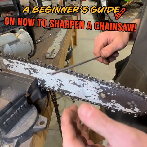 A Beginner's Guide To Sharpening A Chainsaw! | chainsaw | A Beginner's Guide To Sharpening A Chainsaw! | By Stanley "Dirt Monkey" Genadek Build Outdoor Kitchen, Beginners Guide, Chainsaw, Outdoor Kitchen