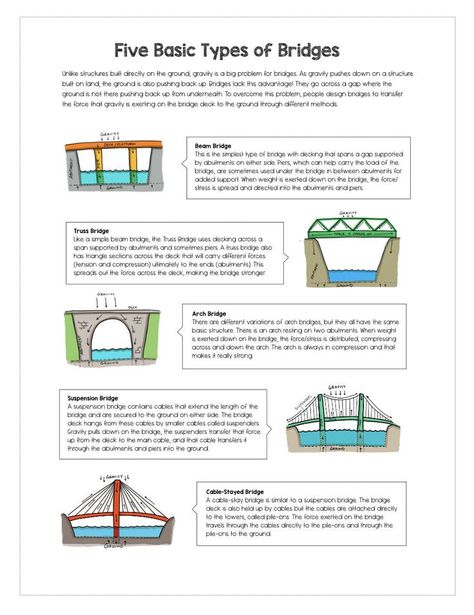 Stem Engineering Activities, Types Of Bridges, Invention Convention, Beam Bridge, Bridge Engineering, Elementary Stem Activities, Bridge Structure, Stem Engineering, Stem Elementary