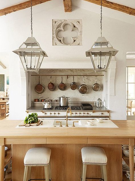 Giannetti Velvet and Linen Patina Farm Kitchen with French Lacanche Range Small French Country Kitchen, European Farmhouse Kitchen, French Farmhouse Kitchen, French Country Kitchens, Farm Kitchen, French Country Kitchen, Kitchen Stove, Farmhouse Style Kitchen, Modern Farmhouse Kitchens