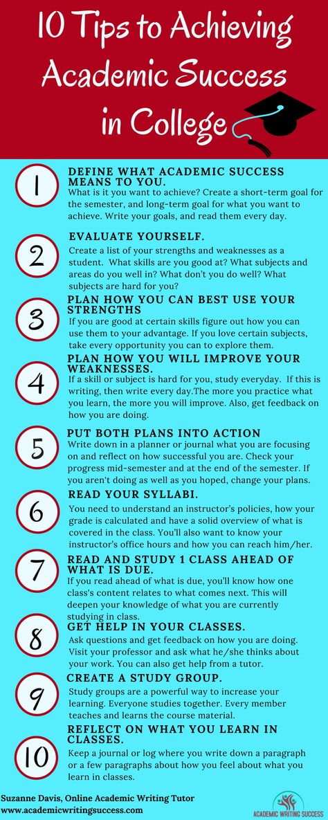 10 Awesome Tips for Academic Success in College - Academic Writing Success #studytips #study #tips #for #adults Success In College, College Goals List, Academic Goals Ideas, Semester Goals, College Plan, College Goals, Academic Advising, College Success, College Majors