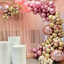 Metallic pink Balloons metallic gold Balloons 145pcs 18in/12in | Etsy Gold And Pink Balloons, Balloons Decor, 60 Birthday, Party Sweets, Balloon Chain, Pastel Balloons, Metallic Balloons, Rose Gold Balloons, Garland Arch