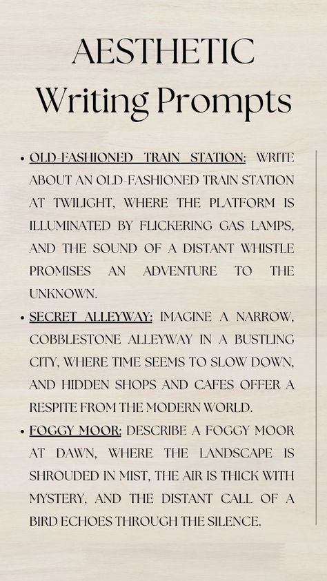 Unleash your inner writer with these 60 aesthetic writing prompts. Perfect for those looking for creative writing prompts aesthetic, short story prompts, and dark academia aesthetic writing prompts. Whatever your assignment, our custom writing services are here for you. Pen & Progress: Navigating Essays with Pro Strategies 😘 can i write a college admission essay, short creative writing prompts high school, university of washington application essay questions 🚀 #StudentLife Writing Prompt S, Dark Academia Aesthetic Writing, Dark Academia Prompts, Writing Prompts Aesthetic, Short Story Prompts Creative Writing, Short Story Ideas Writing Prompts, Aesthetic Writing Prompts, Improv Acting, Dialogue Tips