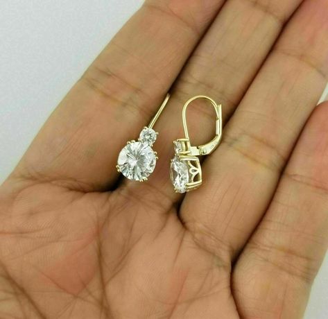 Diamond Drop Pendant, Round Diamond Earrings, White Diamond Earrings, Solitaire Earrings, Ancient Mysteries, Moissanite Earrings, Leverback Earrings, Drop Dangle Earrings, Diamond Drops