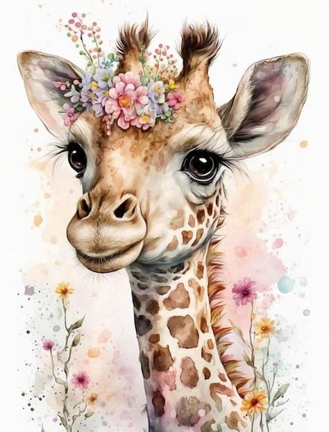 Watercolour Giraffe, Crow Pictures, Giraffe Drawing, Giraffe Pictures, Giraffe Painting, Majestic Creatures, Giraffe Art, Cool Pencil Drawings, A Giraffe