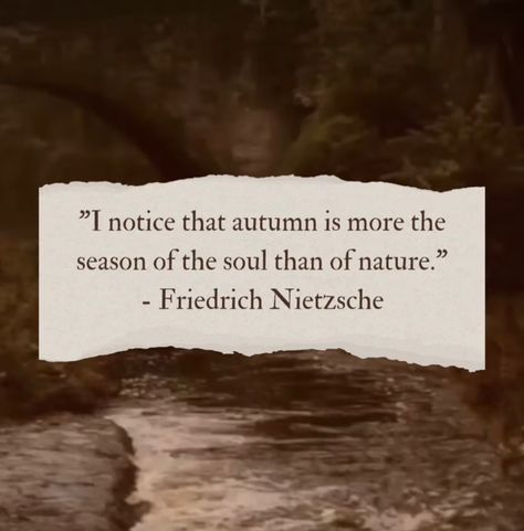 ꪖꪑ꠸᥅ꪖ on Instagram: "an autumn appreciating quote at the beginning of september 🤎 #reels #quotes #reel #quote #friedrichnietzsche #autumn #september" Autumn Motivational Quotes, November Quotes Aesthetic, Quotes About November, Autumn Aesthetic Quotes, Autumn Quotes Aesthetic, Autumnal Quotes, Reel Quote, Erin Aesthetic, Fall Aesthetic Quotes