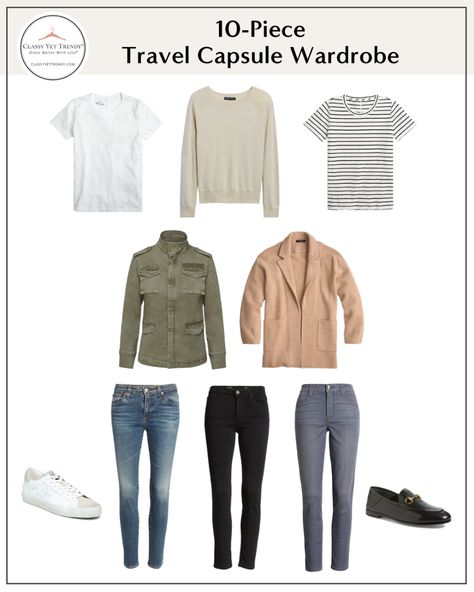 10-Piece Travel Capsule Wardrobe: What I Wore On Our Smoky Mountains Vacation - Classy Yet Trendy Travel Capsule Wardrobe Fall, Athleisure Capsule Wardrobe, 10 Item Wardrobe, French Minimalist, Neutral Capsule Wardrobe, Classy Yet Trendy, Travel Capsule, Travel Capsule Wardrobe, Minimalist Capsule Wardrobe