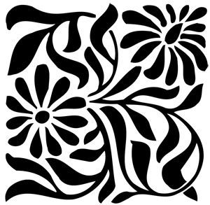 Floral design for painting onto a table cloth or runner Floral Stencil Patterns, Floral Stencils, Beautiful Flower Quotes, Butterflies And Dragonflies, Furniture Upcycling, Floral Stencil, Stencil Printing, Wall Stencil, Unique Drawings