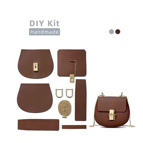 DIY Leather Bag Collection #handmade #handmadebags #handmadewithlove #handmadeisbetter #handmadeacessories Diy Bag Charm, Diy Bag Kit, Black Saddle Bag, Chloe Drew Bag, Diy Handmade Bags, Leather Wallet Pattern, Unique Handbag, Leather Bag Pattern, Sewing Kits