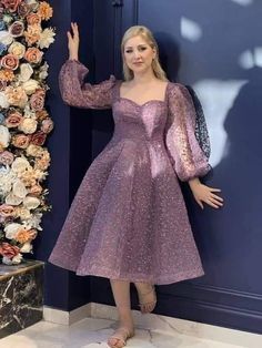 Purple Frock, Frocks For Women Party, Farewell Dress, Frock Designs For Women, Frocks For Women, Dress Etiquette, Dress Designs For Stitching, Modern Fairy, Galaxy Dress