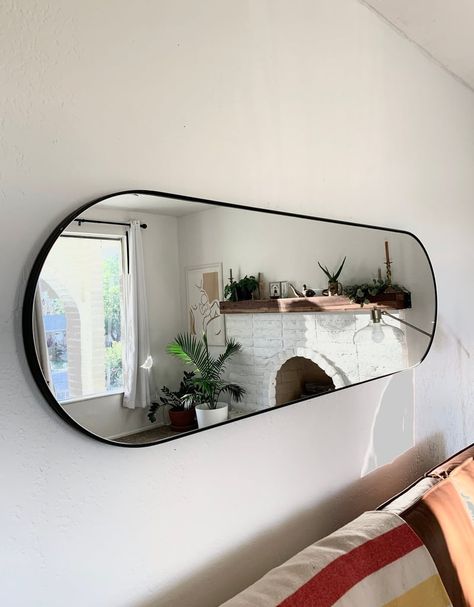 Top Home Products From Etsy 2021 Capsule Mirror, Black Metal Shelf, Blob Mirrors, French Cleats, Horizontal Mirrors, Boho Mirror, Mirror Oval, Girl Apartment, Leaner Mirror