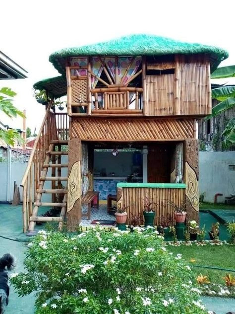 Simple bamboo house... - awesome post - Imgur Bahay Kubo Design, Design For Project, Filipino House, Philippine Houses, Bahay Kubo, House Pics, Bamboo House Design, Bamboo Structure, Rest House