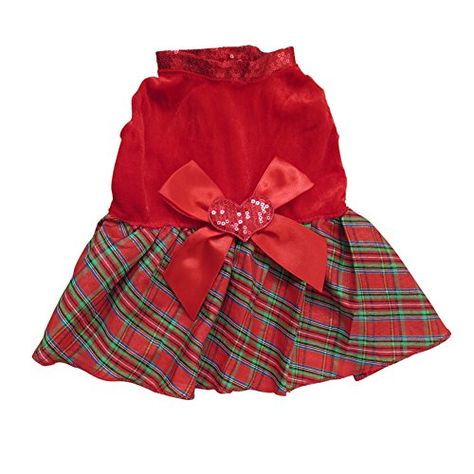 $17.39 * Read more at the image link. (This is an affiliate link) Knot Skirt, Santa Dress, Santa Dog, Red Plaid Dress, Dress Materials Cotton, Christmas Pet, Dog Dress, Pet Dress, Plaid Bow