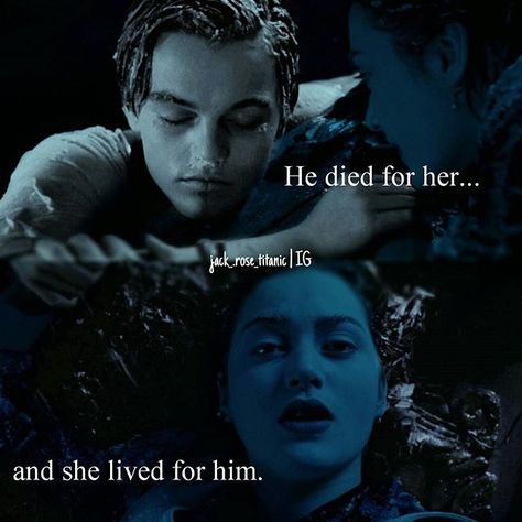 Rose is such a strong person. She lived her life till she was old, she died as an old lady in her warm bed like what Jack asked her and I just find that very wonderful. She is a brave woman because tbh if that's me, I won't be able to go on knowing I will never see the person I love the most ever again. Titanic Rose, Titanic Movie Quotes, Titanic Movie Facts, Titanic Quotes, Titanic Photos, Jack Rose, Titanic Facts, Leo And Kate, Best Movie Quotes