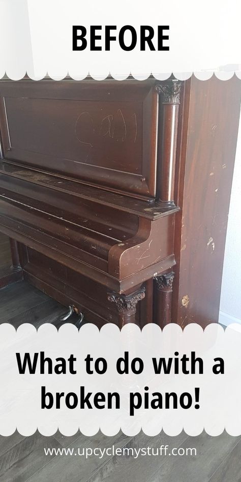 Piano Keys Repurposed, Refinish Piano, Diy Piano, Repurposed Piano, Home Piano, Make A Bar, Piano Pedals, Piano Crafts, Piano Desk