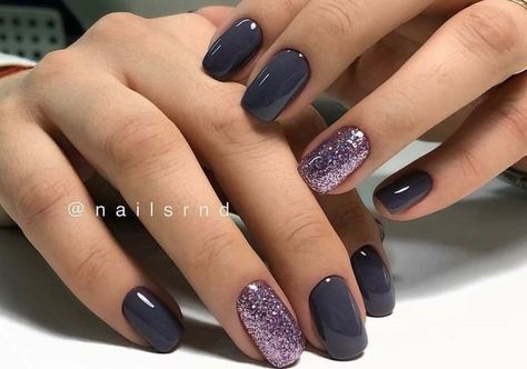 Black Nails With Glitter, Pedicure Designs, Shellac Nails, Ideas Nails, Nail Designs Glitter, Dipped Nails, Classy Nails, Nail Polishes, Nails Ideas