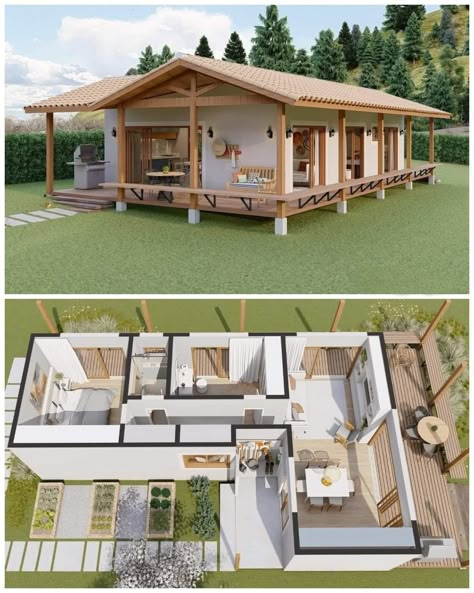 Small House Blueprints, Modern Barndominium, House Flippers, Small House Layout, Prefab Cabins, Modern Barn House, Sims 4 House Design, Sims House Plans, Modern Tiny House