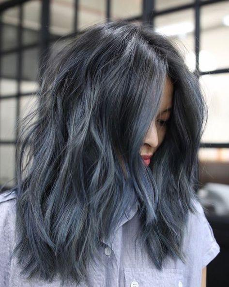 💎🌙 Metallic Moonstone by @mizzchoi 🌙💎 using NEW Color Intensity Metallic shades launching in January! ⭐️ Get the formula on our JoiColor System App! Cut & Style by @salsalhair #metallicmuse #joico #colorintensity #joicointensity Hair Highlight Trends, Hair Color 2017, Denim Hair, Silver Hair Color, Ombré Hair, Trendy Hair Color, Hair Color Highlights, Hair Color Blue, Grey Hair Color