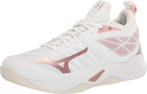 Mizuno Women's Wave Dimension Volleyball Shoe. Cute volleyball shoes! Zapatillas Nike Basketball, Asics Volleyball Shoes, Pink Basketball Shoes, Mizuno Volleyball, Spike Shoes, Asics Women Gel, Sport Volleyball, Trendy Boots, Women Volleyball