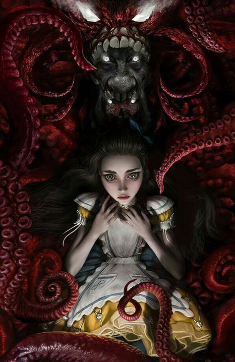 Alice and the Heart Queen - Alice Asylum Alice Asylum, Off With Her Head, American Mcgee, American Mcgee’s Alice, Alice In Wonderland Artwork, Dark Alice In Wonderland, Wonderland Artwork, Madness Returns, Arte Monster High