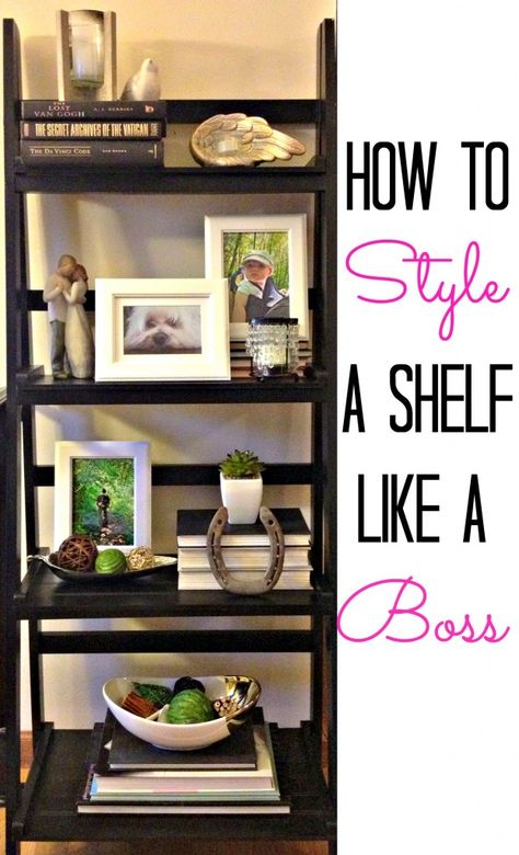 How to style a shelf like a boss Style A Shelf, Apartment Decoration, Casa Vintage, Ladder Shelf, Shelf Styling, The Design Files, Book Shelf, A Shelf, Like A Boss