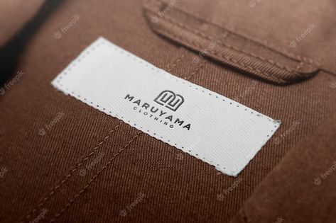 Premium PSD | Logo mockup label tag Pajamas Ideas, Logo Design Mockup, Clothing Labels Design, Luxury Packaging Design, Embroidered Labels, 50% Logo, Clothing Brand Logos, Logo Design Process, Label Tag