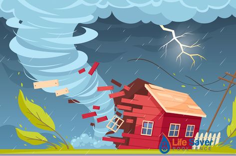 Scenery Rain, Cartoon Composition, Emergency Response Plan, House Cartoon, Natural Disaster, Black Phone Wallpaper, Facts For Kids, Rain Clouds, House Vector